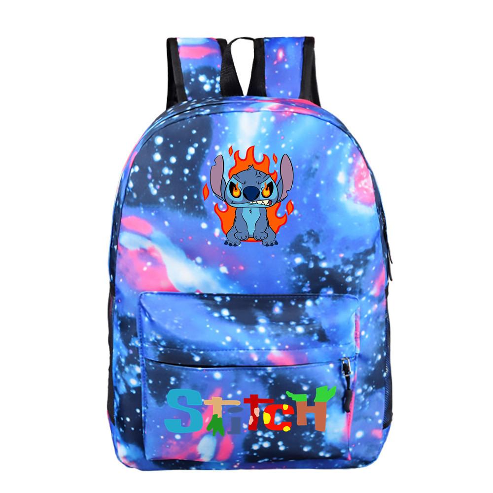 School Bag Cartoon Backpack Star Lightning School Bag Student Polyester Casual Printed Backpack Travel Bag