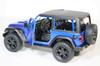 KiNSMART - Jeep Wrangler Rubicon Off-Road 4x4 5-Inch 1:34 Scale Diecast Model Replica Toy Car (Blue Hardtop)