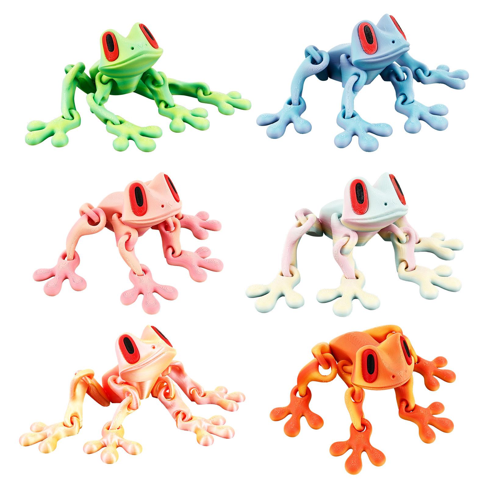 

Симуляция 3D-печати Древесная лягушка Подвижные суставы Украшения лягушки Кухня Домашнее украшение Офис Животное Настольная игрушка Магнит на холодильник