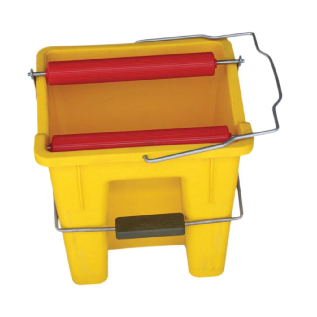 Foot Pedal Mop Bucket Easy to Use with Handle for Cleaning Indoor Hiking Yellow