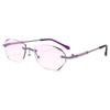 Reading Glasses Anti-blue Trimmed Starlight Rimless Ultra-light Glasses
