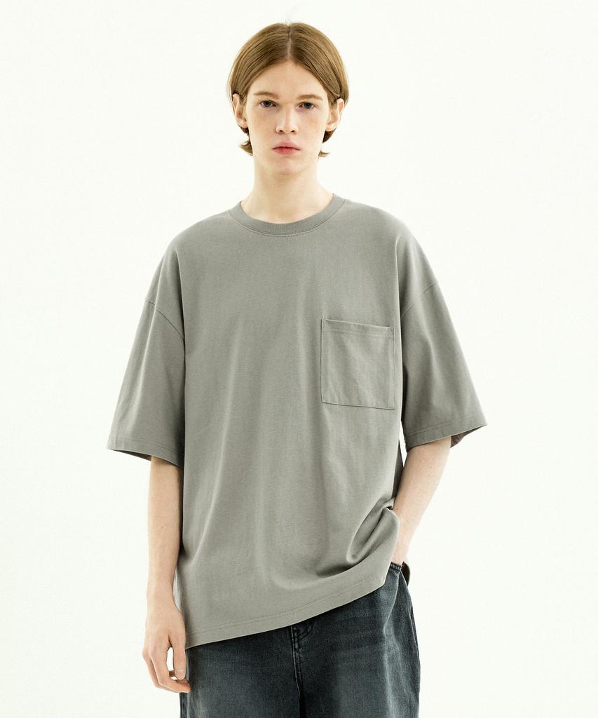 MINIMALPROJECT Robust Heavy Pocket Short Sleeve T-Shirt Mst154 [Gray]