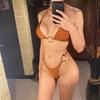Shiny Metal Ring Halter Mini Thong Bikini Women Swimwear Two-Pieces Bikini Set Female Swimsuit Bather Bathing Suit Swim