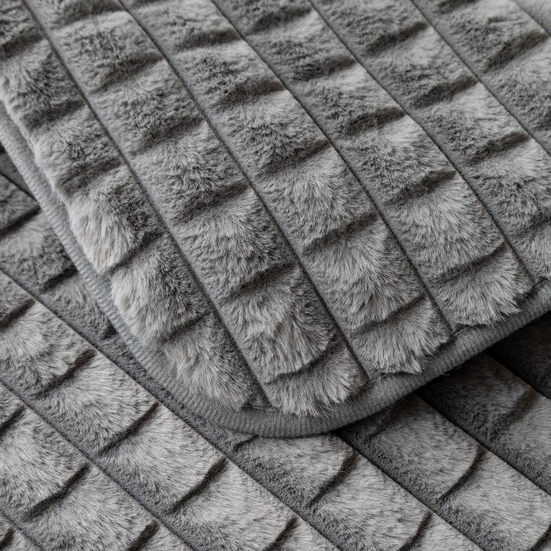 Solid Color Sofa Cover Universal Plaid Plush Non-Slip Thickened Living Room Sofa Cover Modern Sofa Cushion Armrest Back Towel
