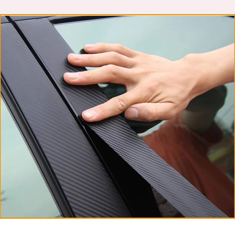 3D Carbon Sheet, Black Carbon Fiber Vinyl, Car Wrap Film, DIY, Interior Sticker, Heat