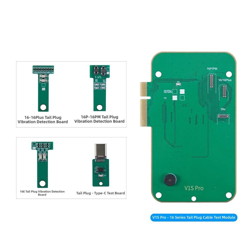 For JCID V1S Pro Tail Ribbon Cable Tester Check Mic Air Pressure Sensor For IPhone 12 To 16 Phone Maintenance Equipment