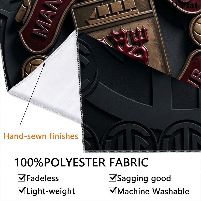 Manchester Crest Emblem Bedding 1 Duvet Cover 2 Pillowcase Without Core Christmas Birthday Gift Soft And Comfortable Bedding Set