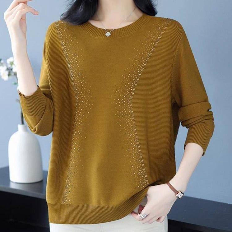 Pull Tricoté Chaud Oversize pour Femmes Manches Longues Pulls Hauts Hiver Automne Épais Pull