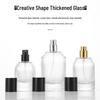 Elegant Crystal Glass Perfume Bottle 30ml/50ml - Refillable Flat Shoulder Design