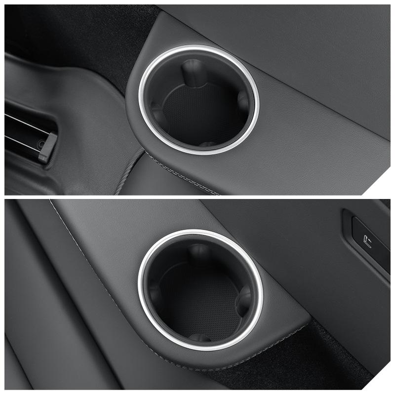 For Tesla Model YL 2025+ Third Row Silicone Water Cup Cover Center Console Water Cup Holder Organizer Storage Box Accessories