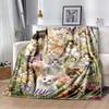 Cats And Butterflies Customize Your Name Blanket Used For Chair Office Sofa Bed Camping Soft And Warm Giving Friends And Relatives Birthday Graduation