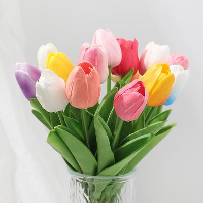 5/10 Stück Tulpenblumen Künstlicher Tulpenstrauß PE-Schaumstoff Kunstblume für Hochzeitszeremonie Dekor Heim Garten Strauß Dekoration
