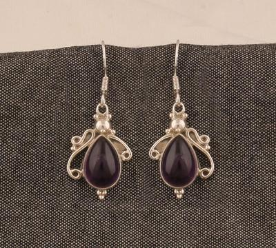 Amethyst Gemstone Solid 925 Sterling Silver Women Dangle Earring Boho Jewelry Gift For Her