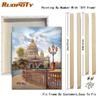 RUOPOTY DIY Frame Painting By Numbers Landscape Wall Art Picture Drawing Picture By Numbers Castle For Living Room