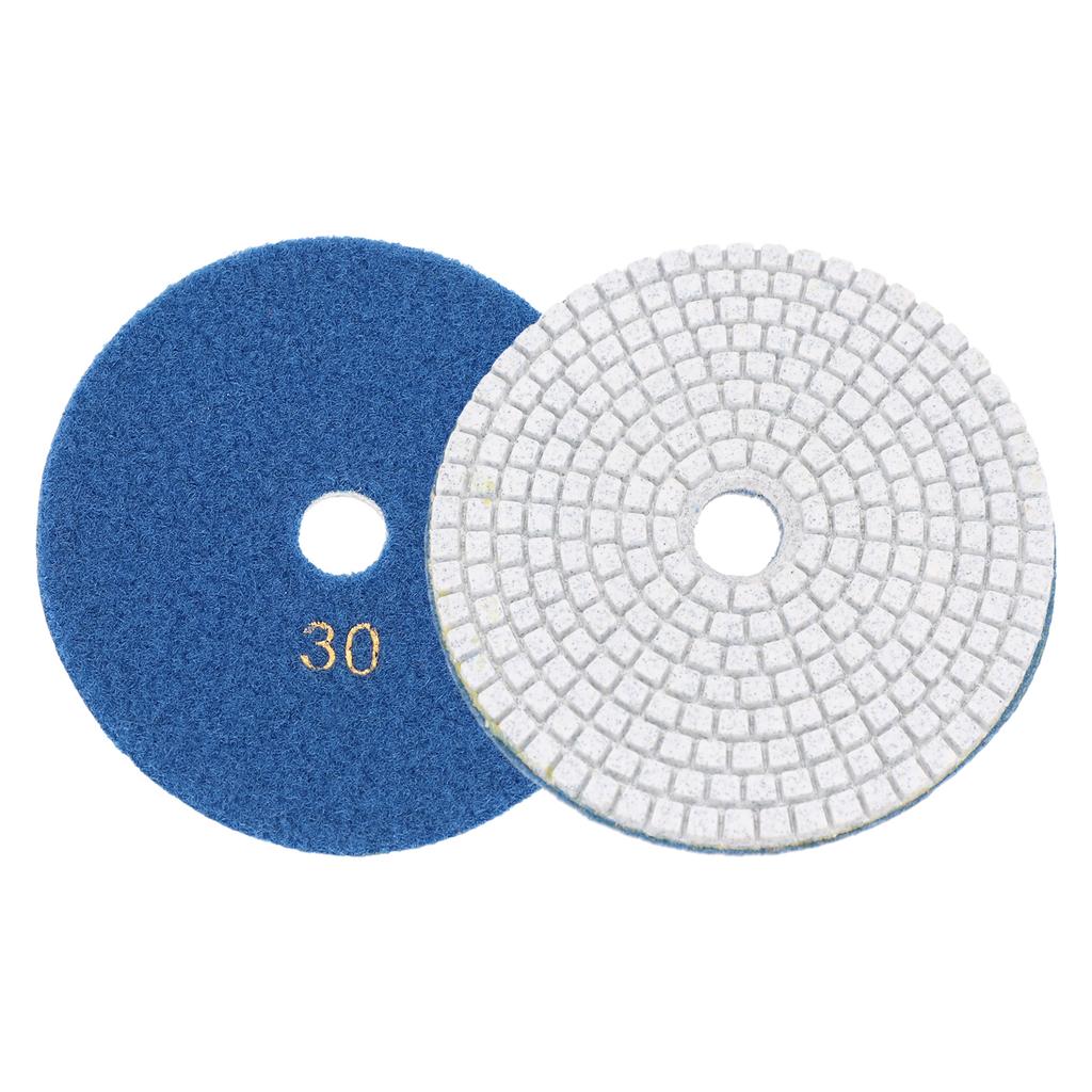 5Inch/125mm emery Polishing Pad Flexible Grinding Discs Granite Marble Concrete 30/50/100/150/500/800/1000/1500/2000/3000 Grit