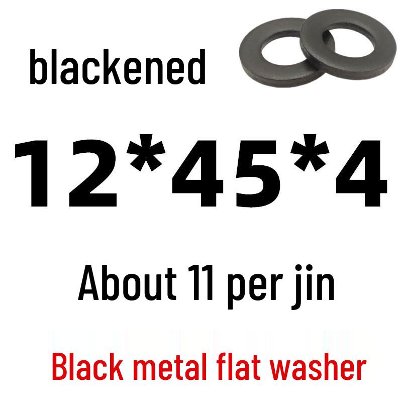 Thickened Black Iron Flat Washer for Screws, Non-standard Round Design