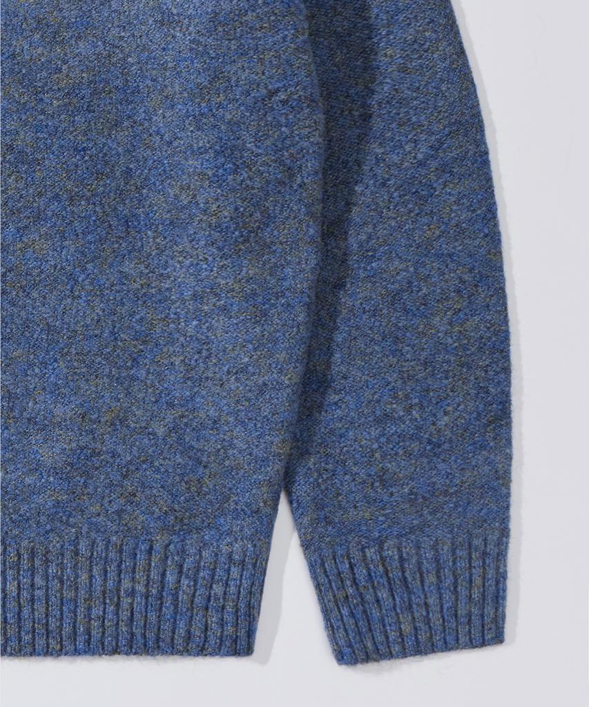GLW Mild Heathered Crew Neck Sweater Oversized Knit Blue