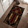 Luksusowy Czerwono-Złoty Krzyż Dywanik Modlitewny Kościół Prawosławny Dywanik Podłogowy na Ołtarz Dywanik do Kultu Religijnego Święta Dekoracja Domu Dywanik