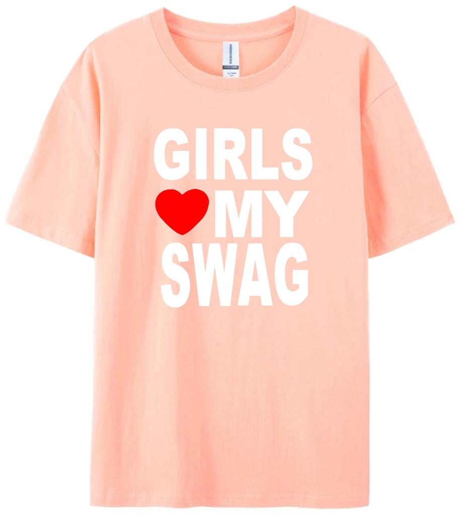 Футболка с надписью S LOVE MY SWAG  Смешные хлопковые novelty футболки Streetwear Хип-хоп Повседневный топ