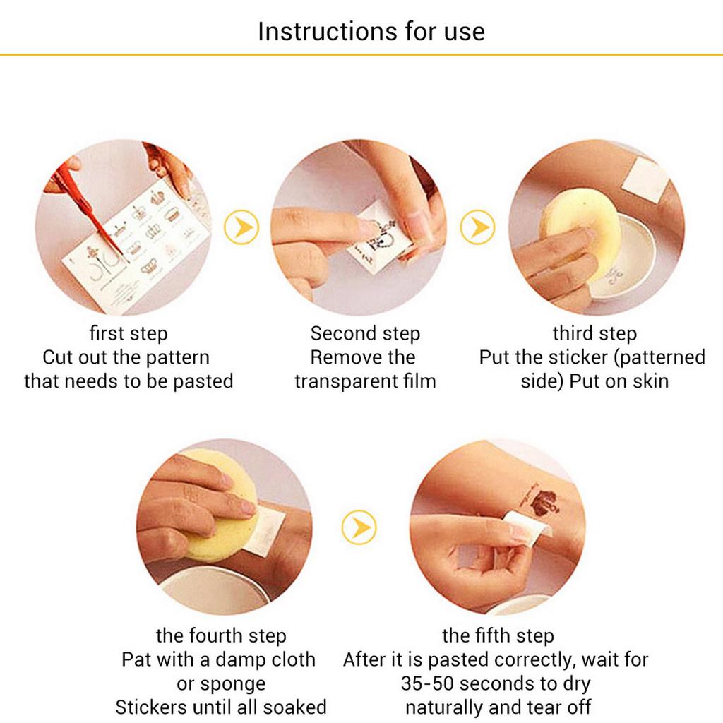 10 Sheet Cartoon Temporary Tattoos Stickers Waterproof Party Tattoo Children"s Set