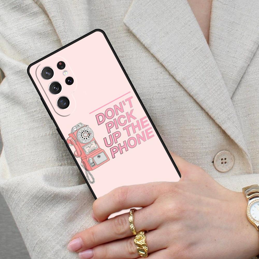 Pastel Pink Quotes Hearts Cell Phone Case for Samsung Galaxy S26 Ultra S25 S24 S23 S22 S21 S20 Note10 Cover