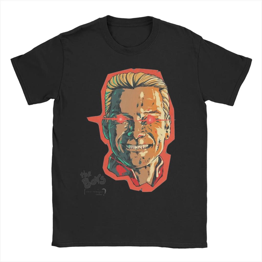 The Boys "Oczy Laserowe Homelander Styl Komiksowy" Graficzna Oversize Streetwear Koszulka Merch dla Fanów Koncertów Pop Rock