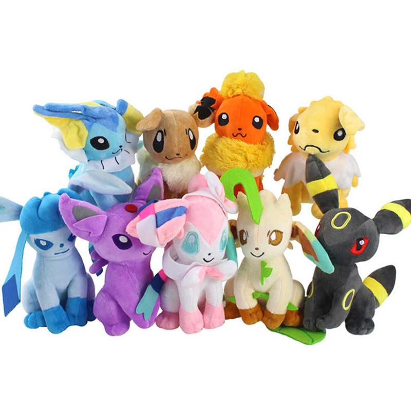 Pokemon Eevee Evolution Peluche Plush Toys Umbreon Vaporeon Sylveon Flareon Jolteon Pikachu Stuffed Toy Doll Xmas Gifts