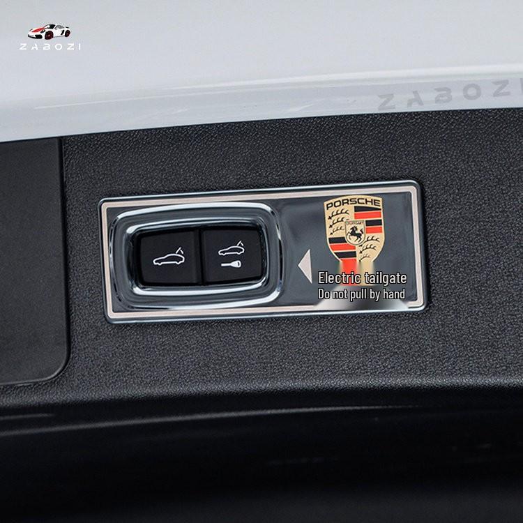 Porsche Elektrische Heckklappe Warnaufkleber