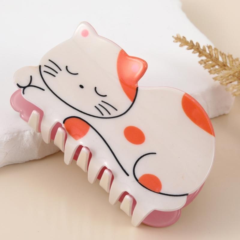 Dinosaur Hair Clip Chic Pig Hair Grip Stylish Cat Hair Grab Acrylic Hair Accessory Hair Ornament for Party Daily Wear