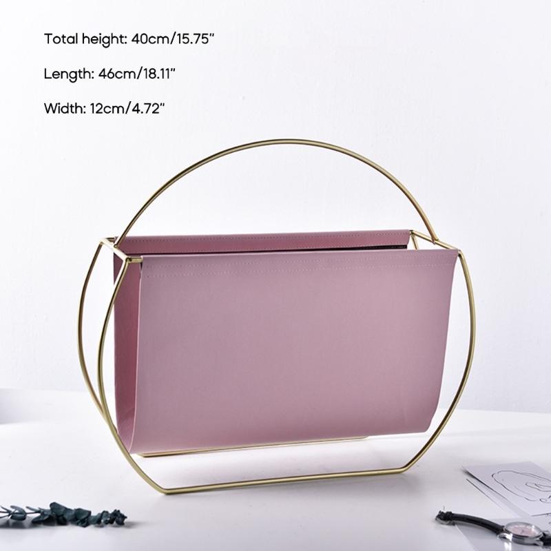 Desktop Magazine File Holder Metal Frame Newspaper Rack Shelf for Home X3UC