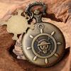Pffee Vintage Steampunk Skelett Taschenuhr Totenkopf Mann Uhr Reloj Antike Quarzuhr Anime Geschenk für Kinder