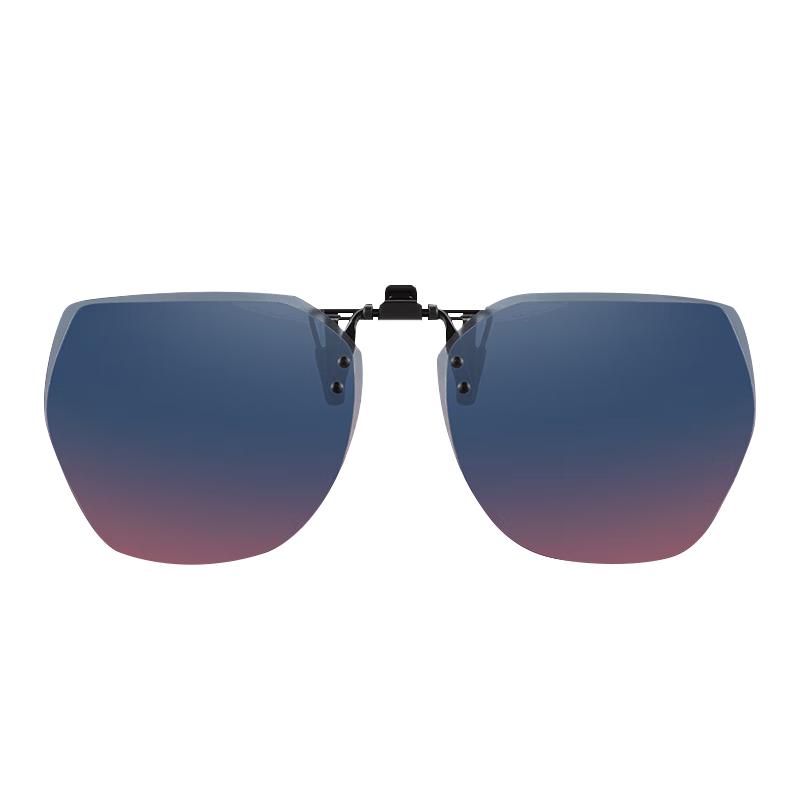 Helen Keller Polarized Geometric Clip-on Sunglasses