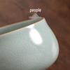 Sky Blue Ru Kiln Ceramic Brush Washer: Large Tea Wash Bowl and Gongfu Tea Set Accessory.
