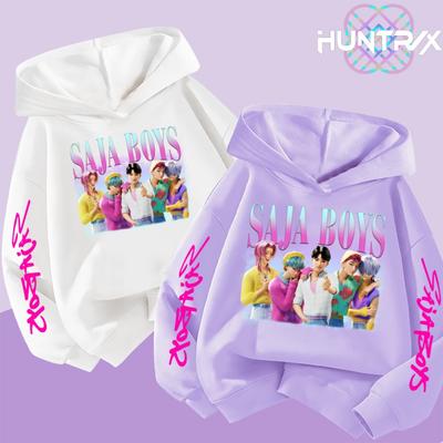 K-pop Sajaboys  Christmas Kpop Witch Hunt Group Autumn/Winter Cartoon Hoodie Set for Boys, Girls & Kids