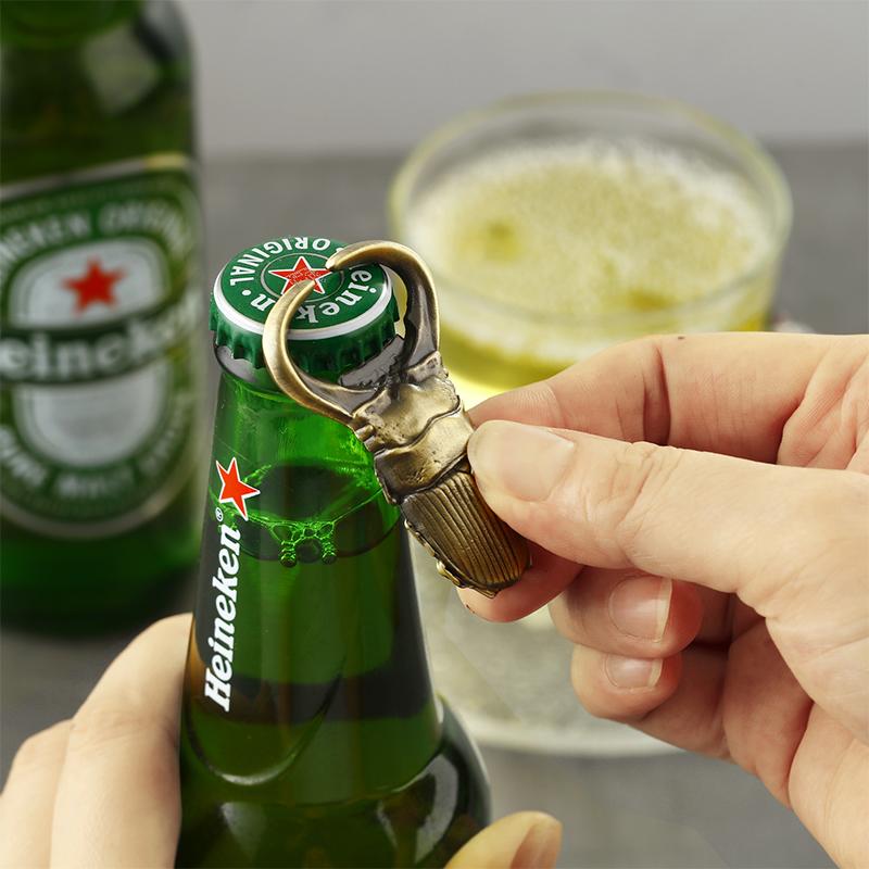 Creative Metal Beetle Bottle Opener Portable Beer Can Opener Wine Bottle Opener Outdoor BBQ Opener Kitchen Tool
