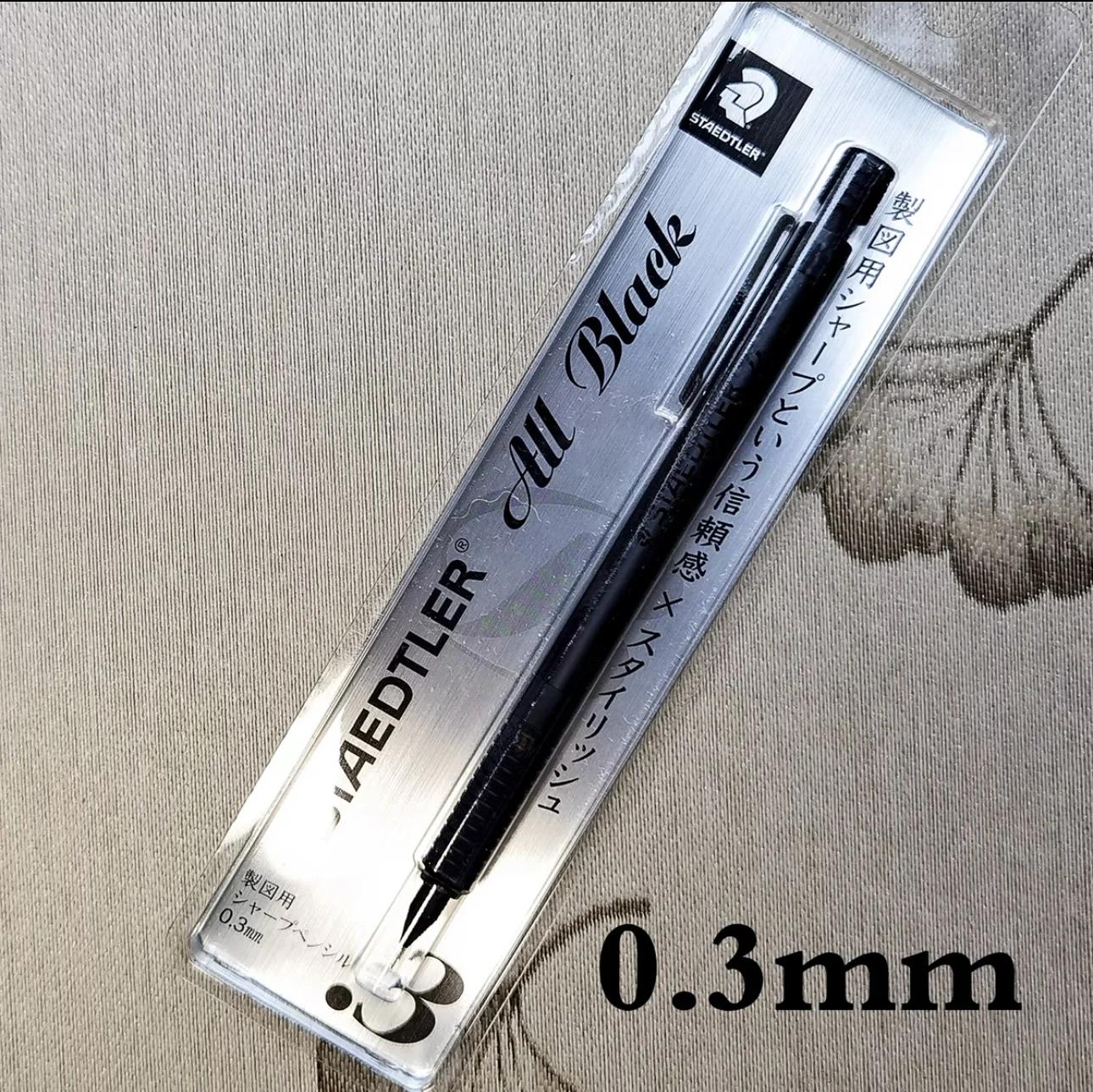 Staedtler 925 35-03B Mechanical Pencil, 0.3/0.5/2.0mm, Drafting Mechanical Pencil, All Black
