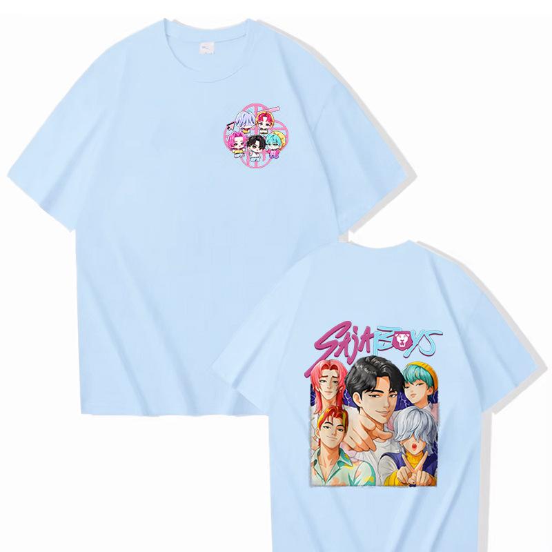 Nové letní KPop tričko s potiskem Demon Hunter Saja Boys Pánské Dámské Módní Ležérní Tričko