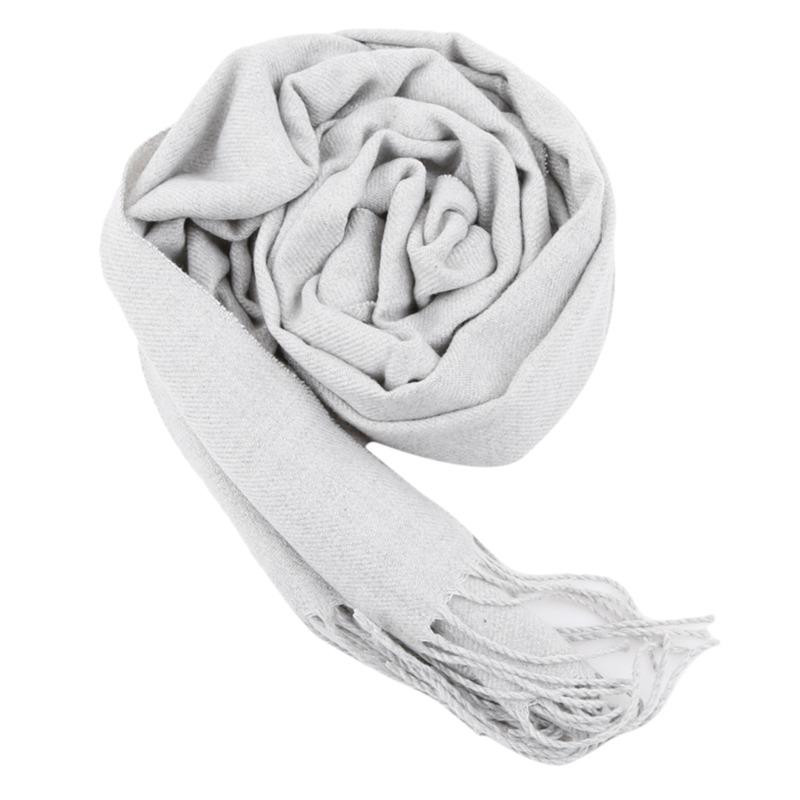 

33*174cm Autumn and Winter Solid Color Imitation Cashmere Scarf Monochrome Thickened Long Men and Women Tassel Shawl Warm Scarf светло-серый