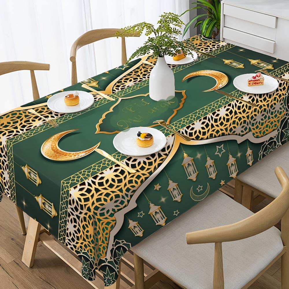 Mystic Moon Festival Table Cover - Ethnic Printed Decor for Dining, Party, and Home Holiday Tablecloth Wrinkle-Resistant