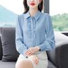 Yuan 2226 Women's Long Sleeve French Style Mulberry Silk Shirt - New Fashion 2025