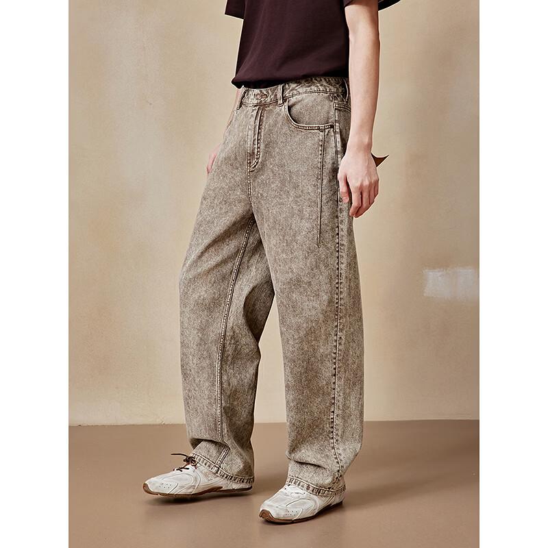 GXG Men's Washed Straight-Leg Denim Pants