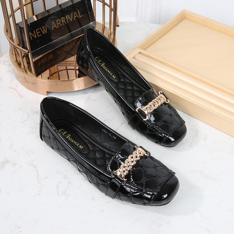Fashion Flat Shoes for Women Spring and Autumn 2025 Square Toe Loafers Women's New Butterfly Bow Plus Size Shoe Ladies Zapatos De Mujer