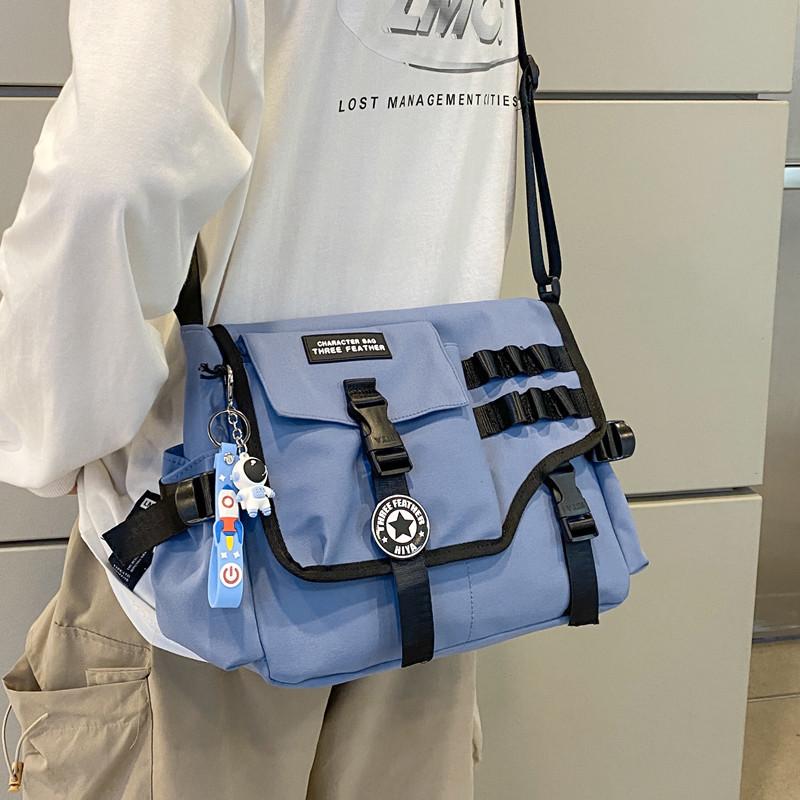 Women Canvas Crossbody Bags Nylon Men Postman Student Shoulder Messenger Bag Large Satchel Fashion Bookbag Big Handbags