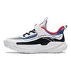 Anta Comfortable Simple Shock Absorbing Durable Low Top Kids Running Shoes Kids Running Shoes White Blue Red A312425513-4