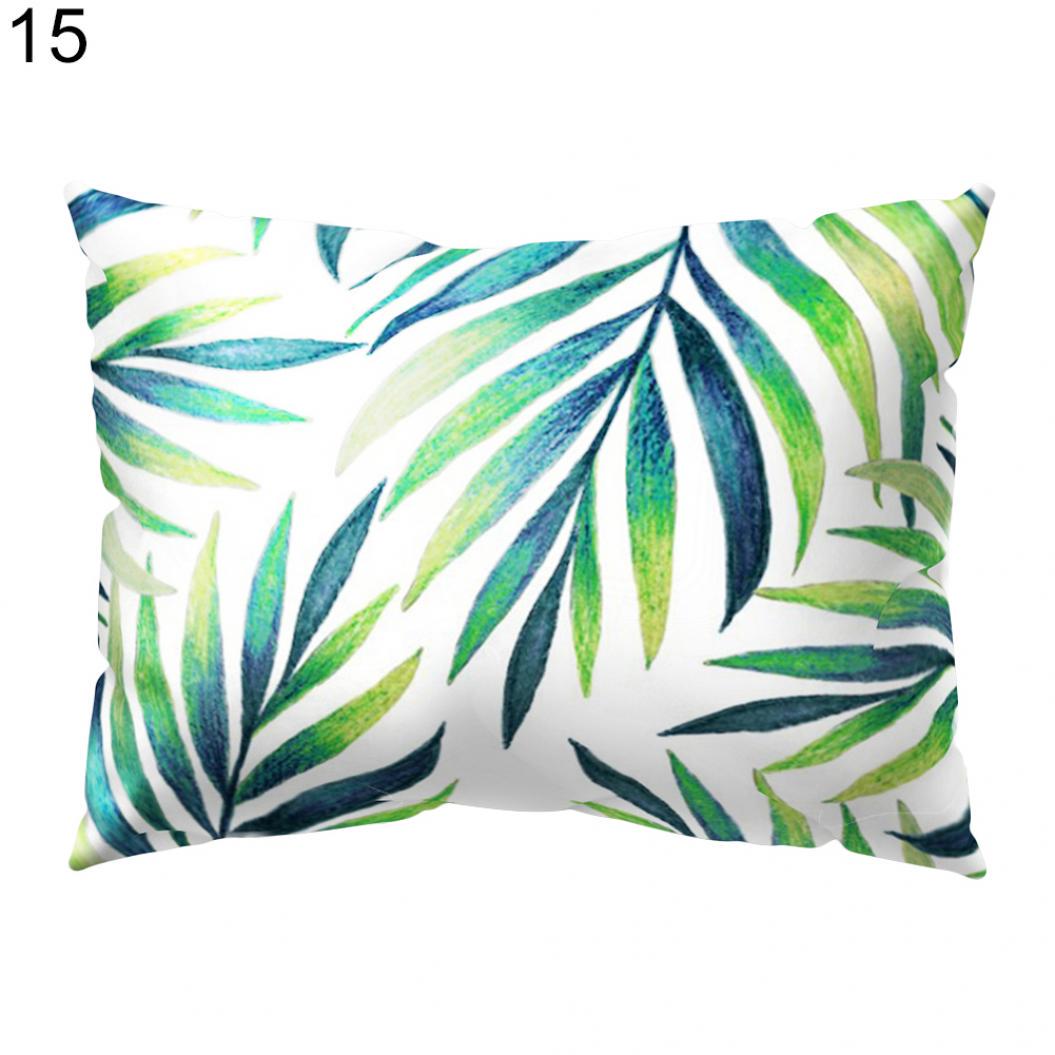 

Тропические зеленые листья, прямоугольная наволочка, чехол для дивана, украшение для дома
