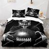 Sport Bettbezug Set American Football Spieler Bettwäsche Set für Jungen Mädchen Kinder Weicher Ballsport Steppdeckenbezug mit Kissenbezügen