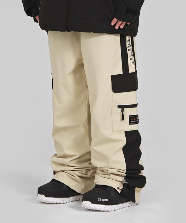 Ensseuli 2324 Nnn - 2Farver Cago Standard -Bukser - Elfenben+Sort ( Unisex Snowboardbukser )