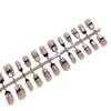 30-Piece Black & White Polka Dot Bow Nails - Short, Cute Design (T042)
