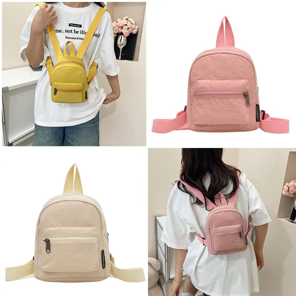Minimalist Women Casual Small Backpack With Fabric For Daily Use