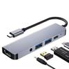 Type-C 5-in-1 Docking Station: Audio, HDMI, Screen Mirroring, USB Hub